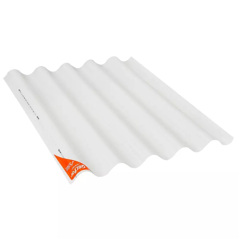 Teja ondulada de PVC perfil 7 No 8 marfil 0.92x2.44 mt Luminit 
