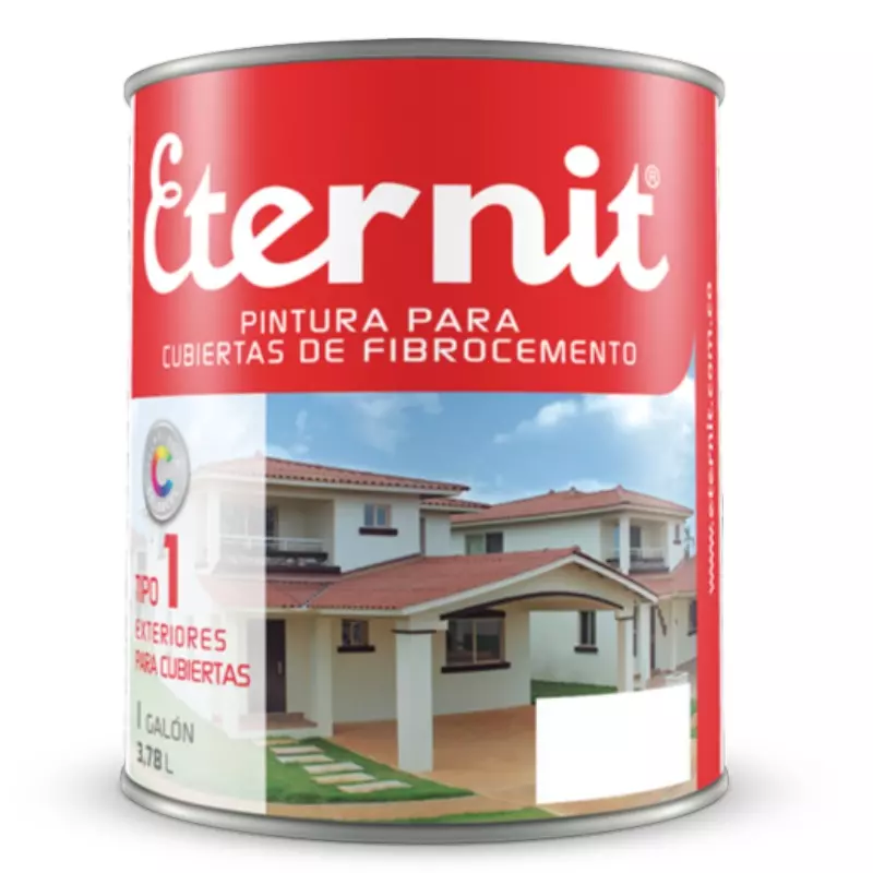 Pintura para cubierta tipo 1 exteriores rojo 1 galón Eternit Pintura para cubierta tipo 1 exteriores rojo 1 galón Eternit