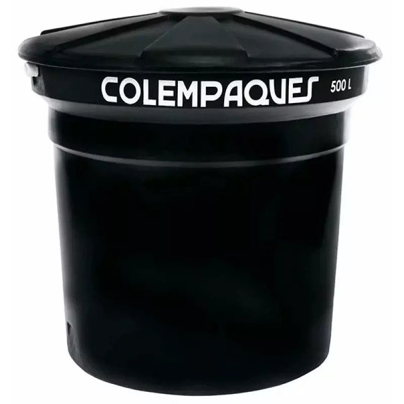 Tanque agua cónico negro 500 litros Colempaques Tanque agua cónico negro 500 litros Colempaques