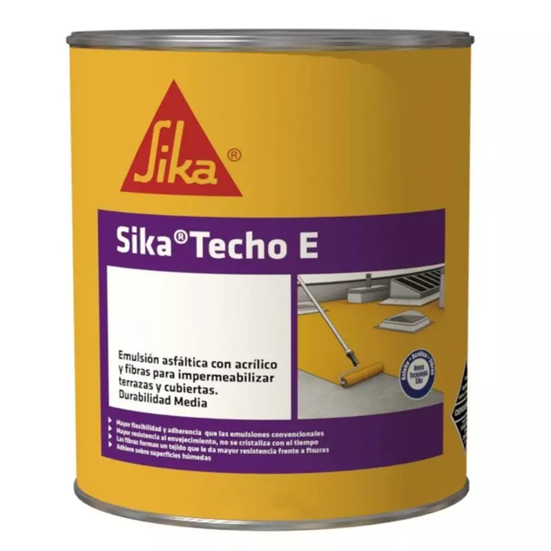 Sika Techo E Impermeabilizante asfáltico x 1.6 kilos Sika Sika Techo E Impermeabilizante asfáltico x 1.6 kilos Sika
