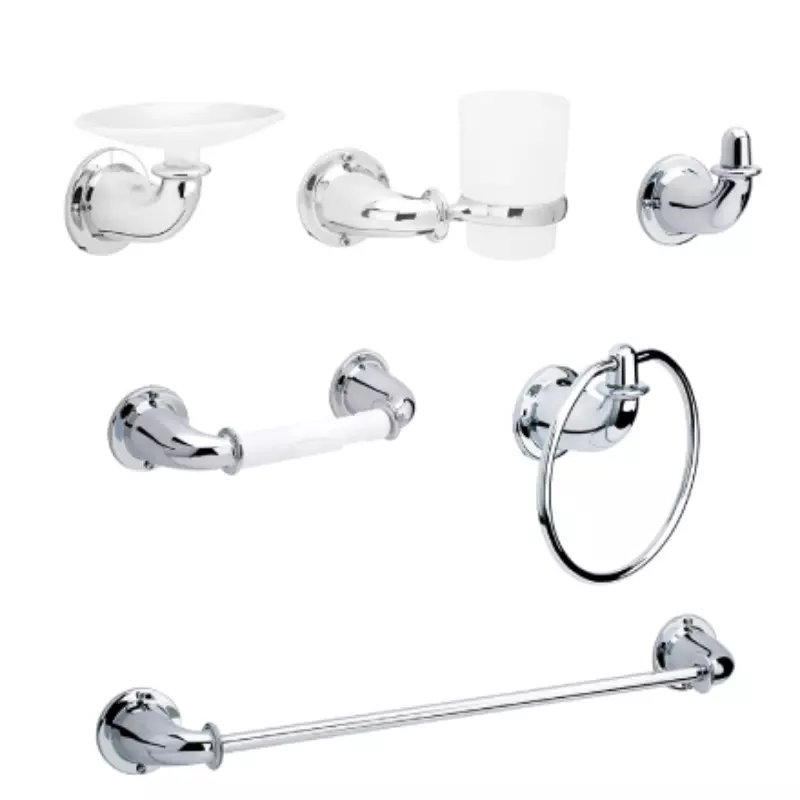 Kit de accesorios para baño x 6 Valencia Grival Kit de accesorios para baño x 6 Valencia Grival