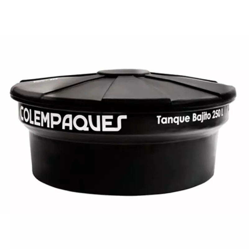 Tanque plástico agua bajito negro 250 litros Colempaques Tanque plástico agua bajito negro 250 litros Colempaques