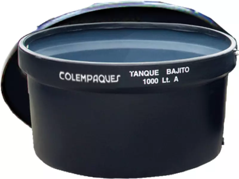 Tanque plástico agua bajito negro 1000 litros Colempaques Tanque plástico agua bajito negro 1000 litros Colempaques
