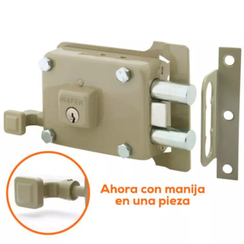 Cerradura de Sobreponer C999 para entrada principal Derecha Inafer Cerradura de Sobreponer C999 para entrada principal Derecha Inafer