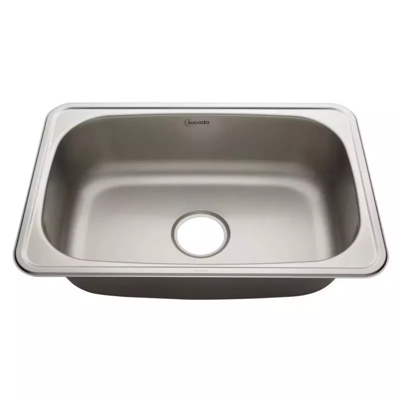 Lavaplatos sencillo 60x40cm empotrar - sin perforaciones para grifería Socoda Lavaplatos sencillo 60x40cm empotrar - sin perforaciones para grifería Socoda