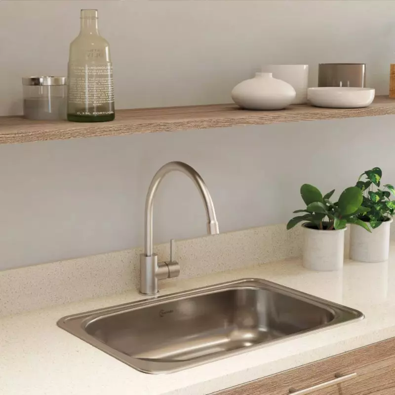 Lavaplatos sencillo 60x40cm empotrar - sin perforaciones para grifería Socoda Lavaplatos sencillo 60x40cm empotrar - sin perforaciones para grifería Socoda