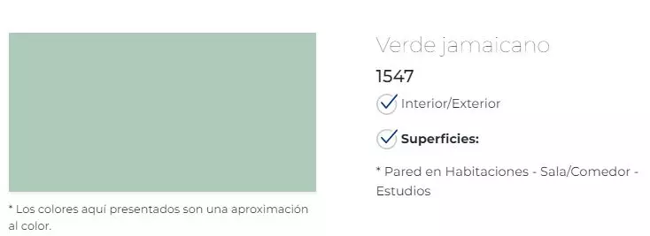 Pintura Viniltex Advanced verde Jamaicano 1547 1/4 Galón Pintuco Pintura Viniltex Advanced verde Jamaicano 1547 1/4 Galón Pintuco