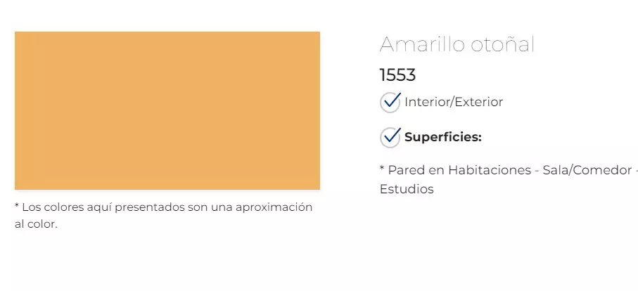 Pintura Viniltex Advanced amarillo otoñal 1553 1 Galón Pintuco Pintura Viniltex Advanced amarillo otoñal 1553 1 Galón Pintuco