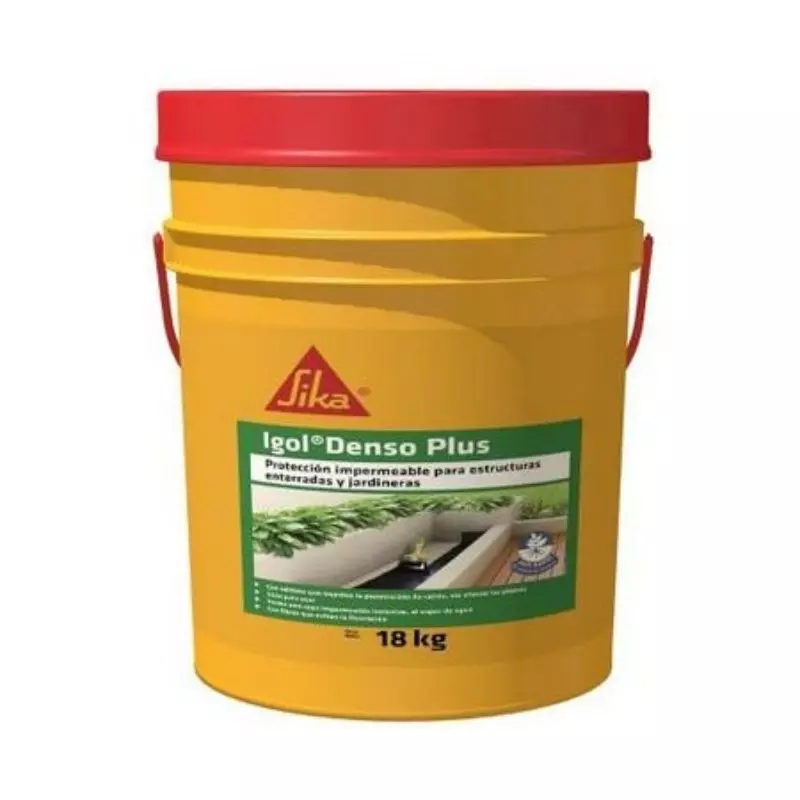 Igol Denso Plus Protección Impermeable Bajotierra Negro 18 kg Sika Igol Denso Plus Protección Impermeable Bajotierra Negro 18 kg Sika