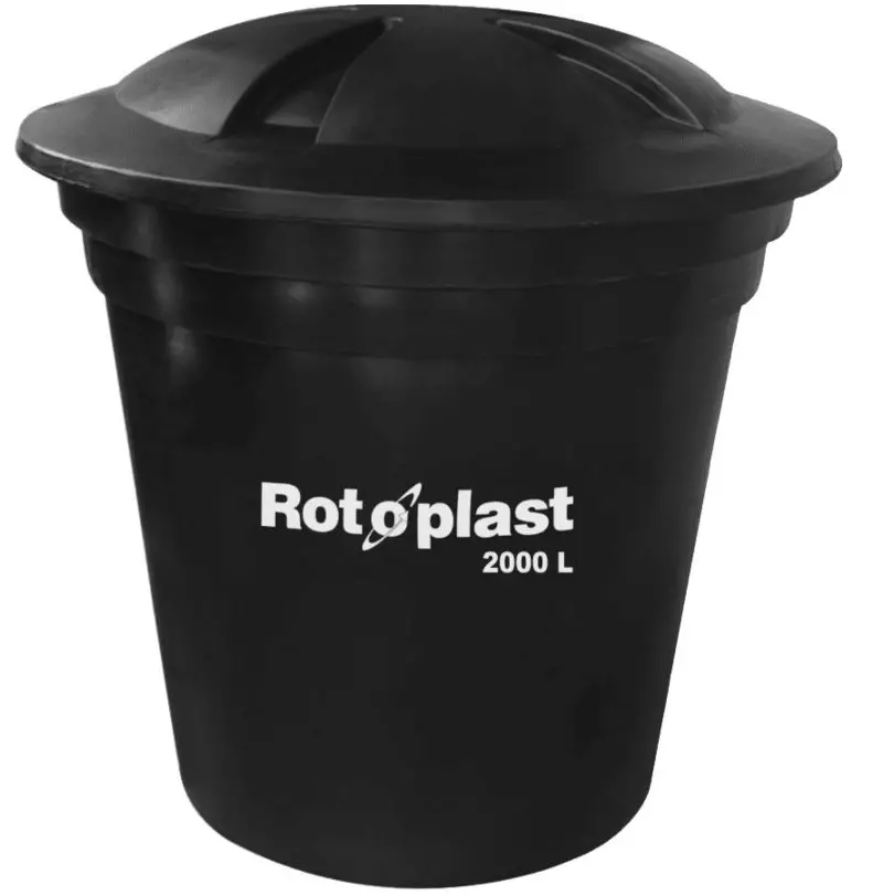 Tanque bicapa 2000 litros negro Rotoplast Tanque bicapa 2000 litros negro Rotoplast