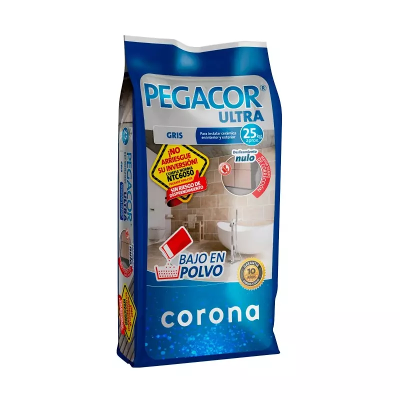 Pegacor ultra gris x 25kg Corona Pegacor ultra gris x 25kg Corona
