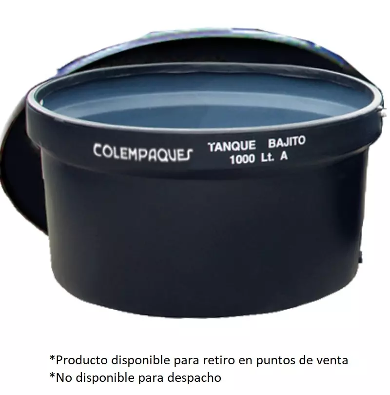 Tanque plástico agua bajito negro 1000 litros Colempaques Tanque plástico agua bajito negro 1000 litros Colempaques