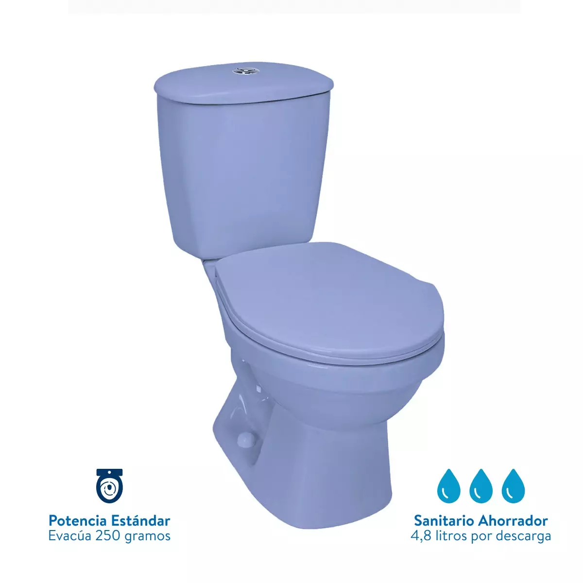 Combo Laguna II Azul Cielo: sanitario, lavamanos con pedestal, grifería y accesorios Corona Combo Laguna II Azul Cielo: sanitario, lavamanos con pedestal, grifería y accesorios Corona