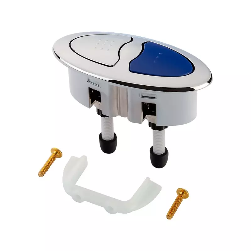 Botón Doble Descarga Alongado Corona Botón Doble Descarga Alongado Corona