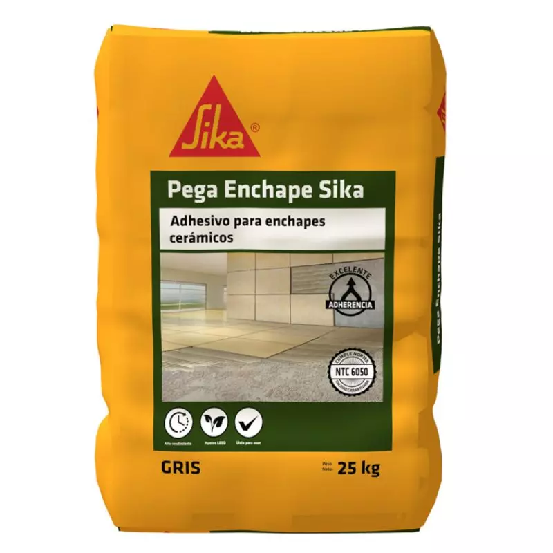 Pega enchape gris x 25 Kg Sika Pega enchape gris x 25 Kg Sika