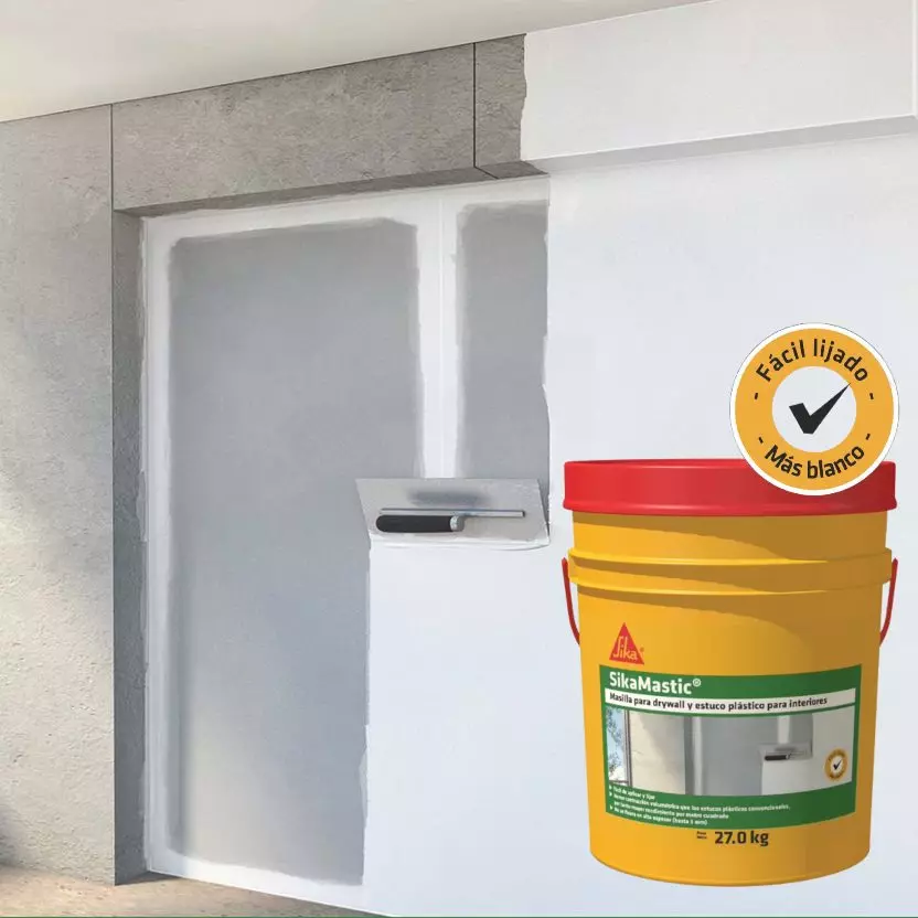 Sikamastic Masilla para Drywall y estuco plástico para interiores x 5 Kg Sika Sikamastic Masilla para Drywall y estuco plástico para interiores x 5 Kg Sika