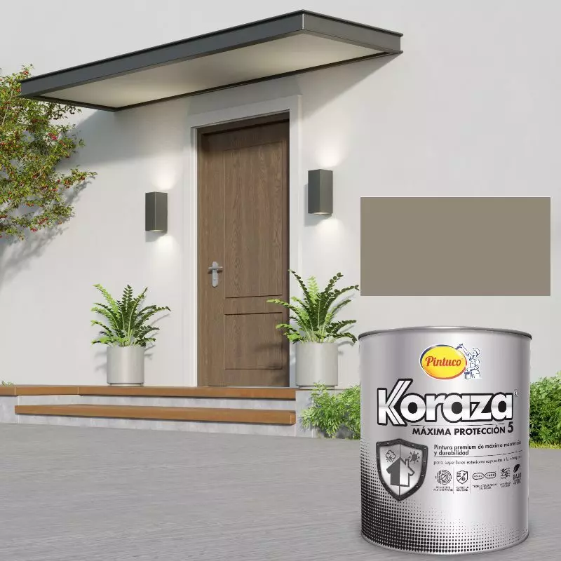 Koraza Protección Sol & Lluvia Pintura Impermeabilizante Gris basalto galón Pintuco Koraza Protección Sol & Lluvia Pintura Impermeabilizante Gris basalto galón Pintuco