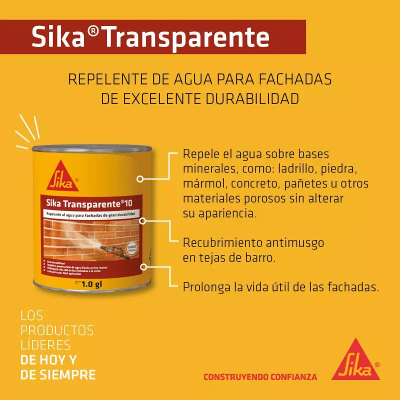 Sika Transparente 10 X 1 Galón Sika Sika Transparente 10 X 1 Galón Sika
