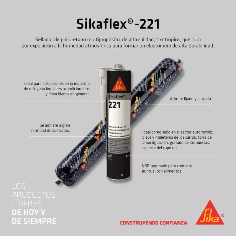 Sikaflex 221 negro x 300 ml Sika Sikaflex 221 negro x 300 ml Sika