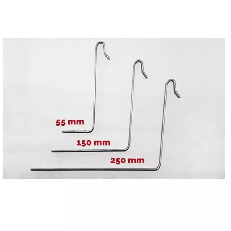 Gancho hierro para teja ondulada 55 mm Gancho hierro para teja ondulada 55 mm