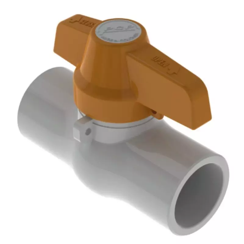 Válvula Bola Soldada en PVC tipo liviana de 1 1/2" PCP Válvula Bola Soldada en PVC tipo liviana de 1 1/2" PCP