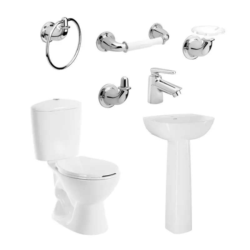 Combo manantial pro redondo botón con pedestal blanco Corona Combo manantial pro redondo botón con pedestal blanco Corona