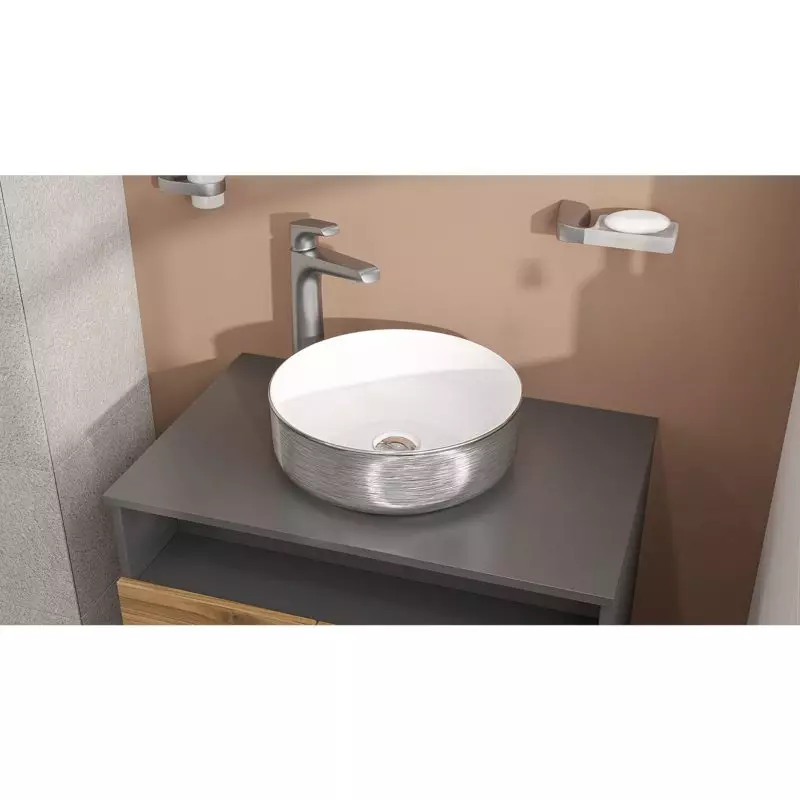 Lavamanos Grafito tipo Vessel Corona Lavamanos Grafito tipo Vessel Corona