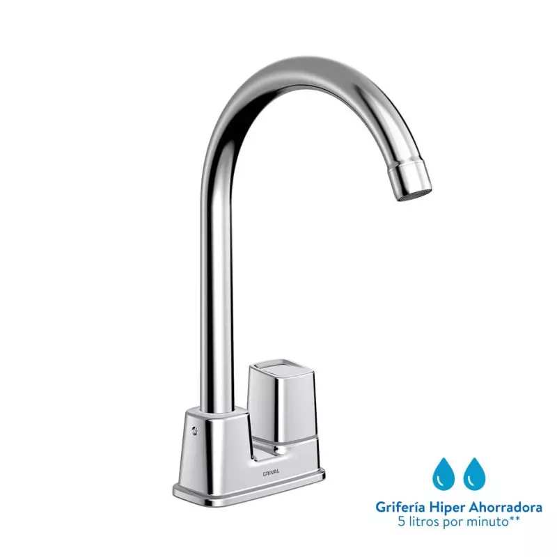 Grifería para Lavaplatos Sencillo Solid Cromo Grival