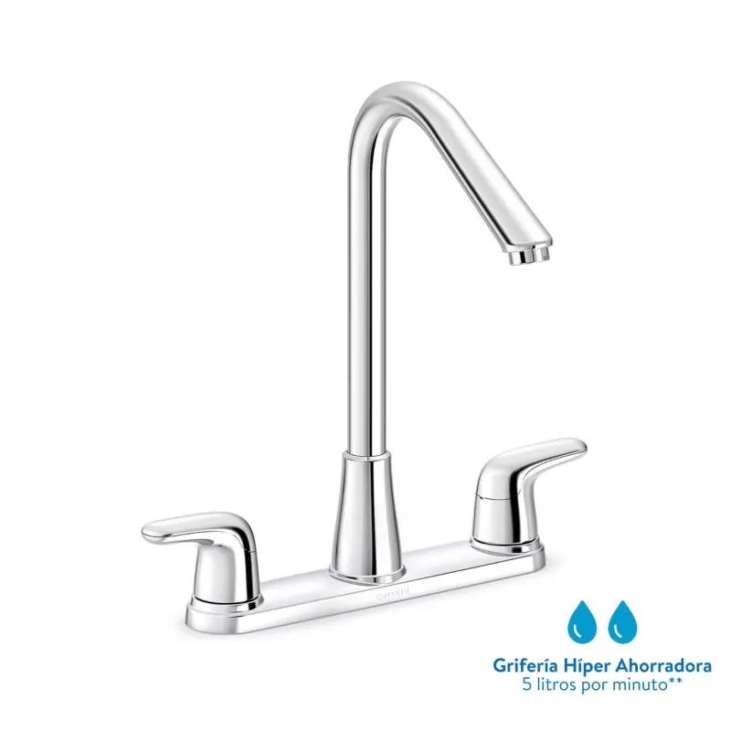 Grifería para lavaplatos pulgadas de sobreponer Aluvia palanca