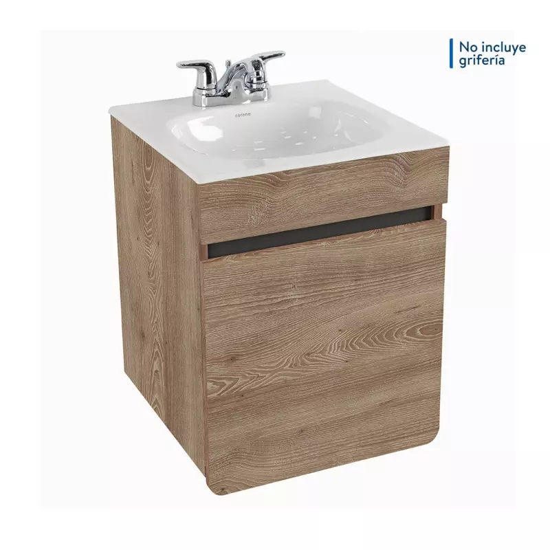 Mueble Aluvia Miel Elevado con Lavamanos 45x45 Corona Mueble Aluvia Miel Elevado con Lavamanos 45x45 Corona
