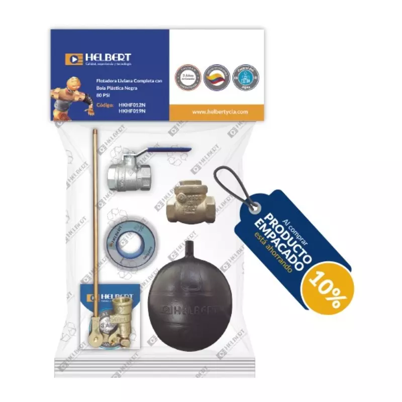 Kit de Instalación Flotadora en Latón 1/2" Helbert Kit de Instalación Flotadora en Latón 1/2" Helbert