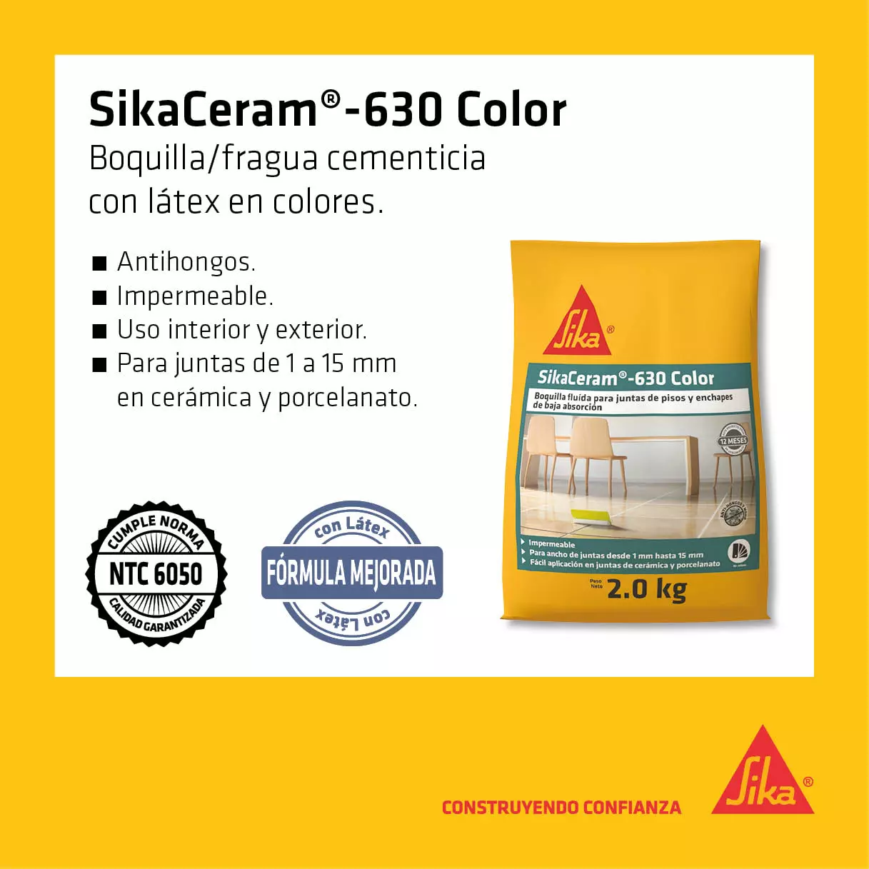Sikaceram-630 Blanco 10 Kg Sika Sikaceram-630 Blanco 10 Kg Sika
