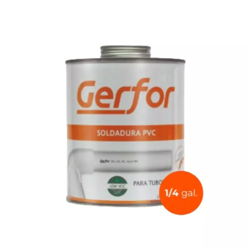 Soldadura Pvc de 1 /4 Galón Gerfor Soldadura Pvc de 1 /4 Galón Gerfor