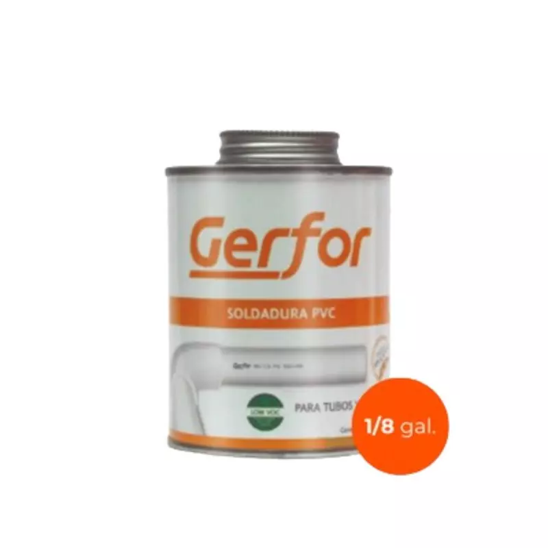 Soldadura Pvc de 1 /8 Galón Gerfor Soldadura Pvc de 1 /8 Galón Gerfor