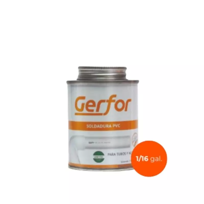 Soldadura Pvc de 1 /16 Galón Gerfor Soldadura Pvc de 1 /16 Galón Gerfor