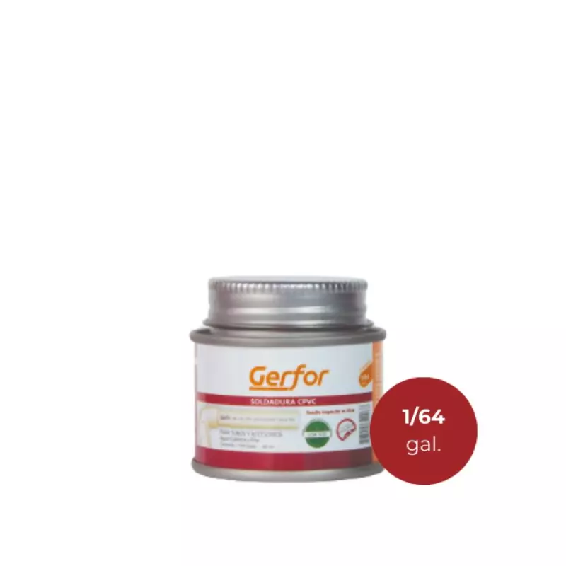 Soldadura Cpvc de 1 /64 Galón Gerfor Soldadura Cpvc de 1 /64 Galón Gerfor