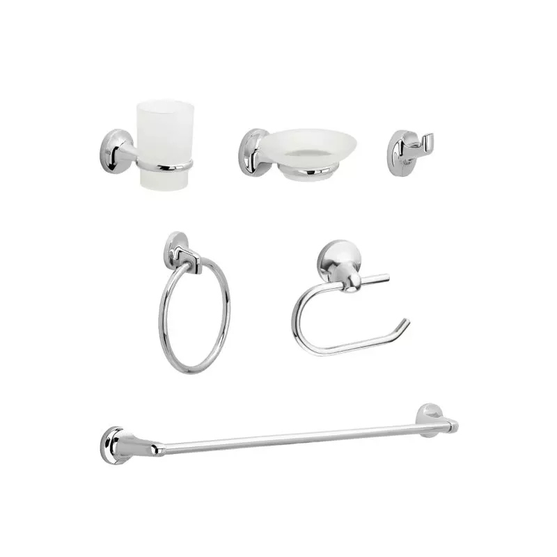 Kit de accesorios para baño por 6 Palermo Grival Kit de accesorios para baño por 6 Palermo Grival