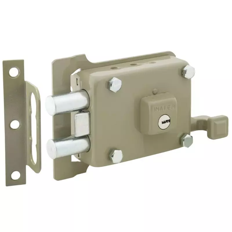 Cerradura de Sobreponer C999 Ultra para entrada principal Izquierda Inafer Cerradura de Sobreponer C999 Ultra para entrada principal Izquierda Inafer