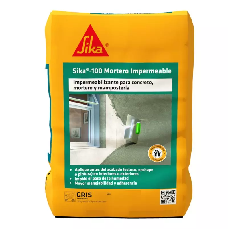 Sika-100 Mortero impermeable gris x 50 Kg Sika Sika-100 Mortero impermeable gris x 50 Kg Sika
