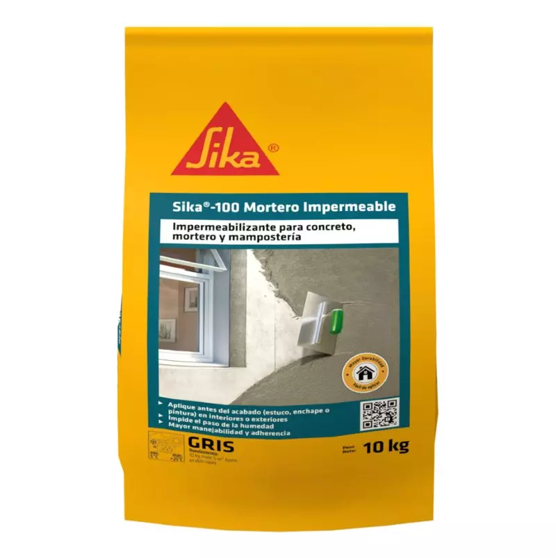 Sika-100 mortero impermeable gris x 10 Kg Sika Sika-100 mortero impermeable gris x 10 Kg Sika