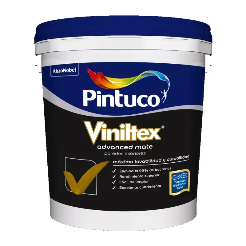 Pintura Viniltex Advanced Blanco puro 1520 balde 2.5 Galones Pintuco Pintura Viniltex Advanced Blanco puro 1520 balde 2.5 Galones Pintuco