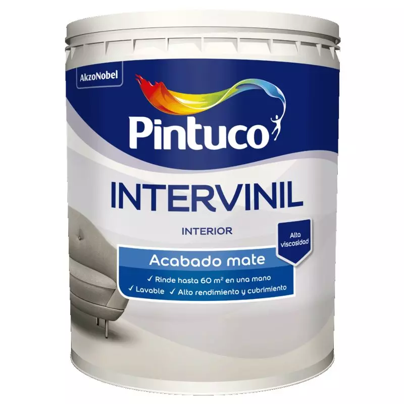 Pintura Intervinil blanco 2501 balde 2.5 galones Pintuco Pintura Intervinil blanco 2501 balde 2.5 galones Pintuco