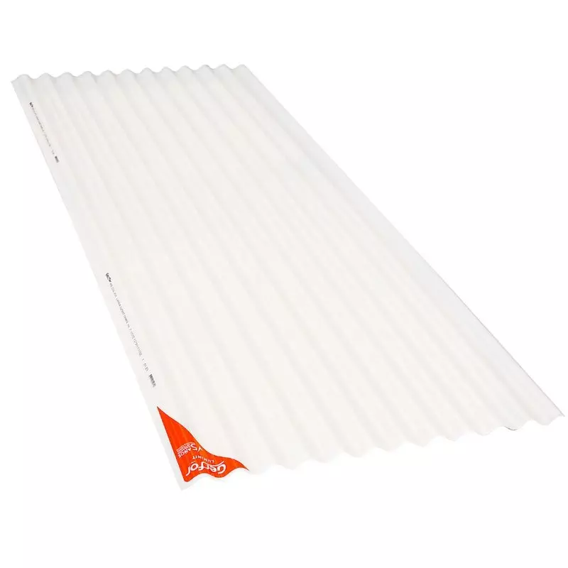 Teja ondulada de PVC tipo Zinc No 7 marfil 0.82x2.15 mt Luminit Teja ondulada de PVC tipo Zinc No 7 marfil 0.82x2.15 mt Luminit