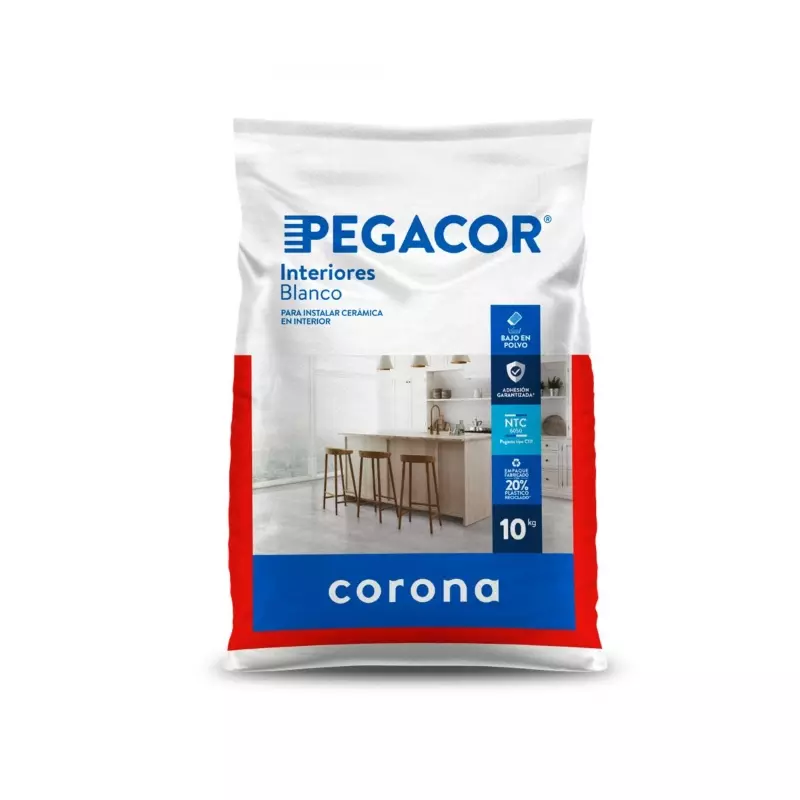 Pegacor blanco interior x 10kg Corona Pegacor blanco interior x 10kg Corona