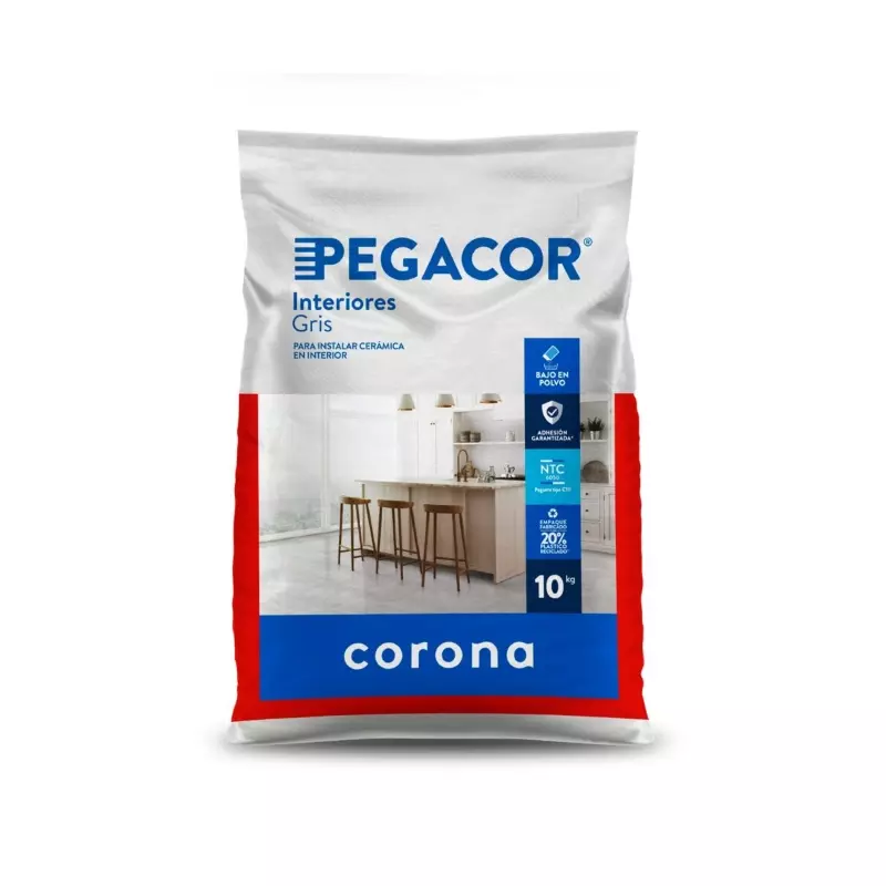 Pegacor gris interior x 10kg Corona Pegacor gris interior x 10kg Corona