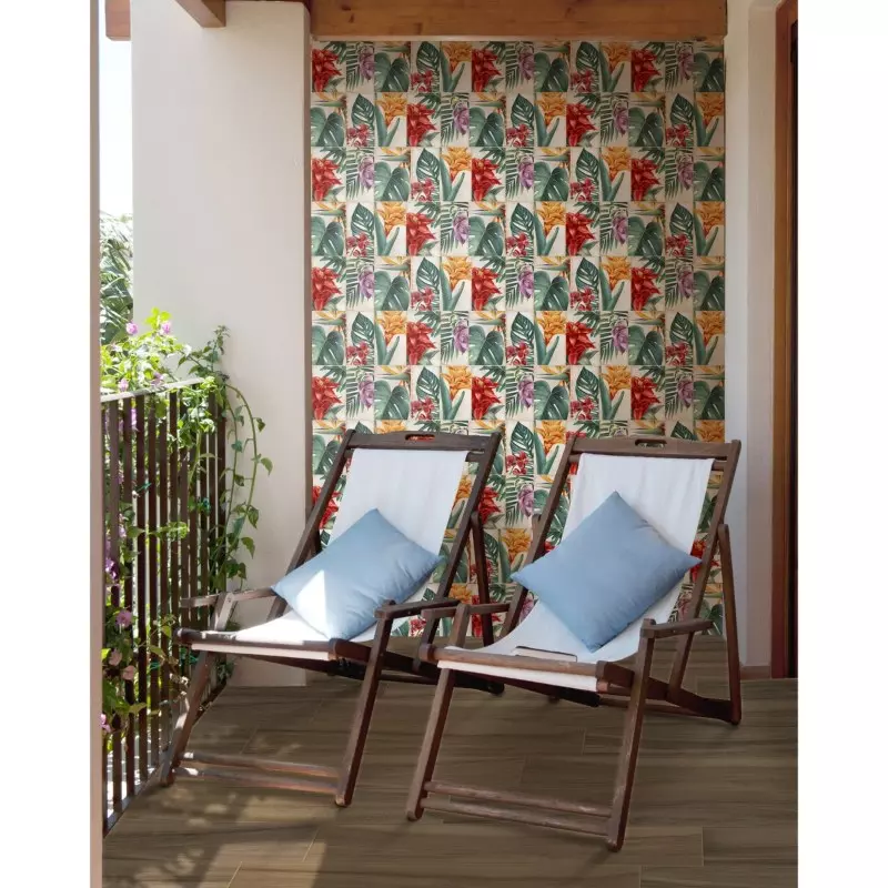 Base Decorada Jardín Multicolor Cara Única 20x60 cm Corona Base Decorada Jardín Multicolor Cara Única 20x60 cm Corona