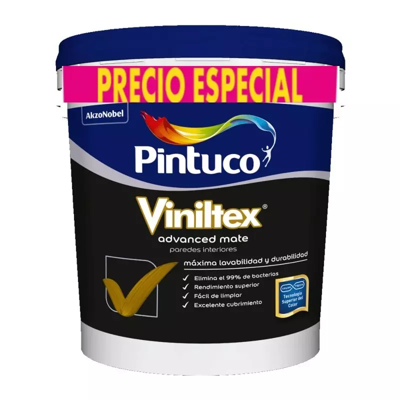 Pintura Viniltex Advanced Blanco 2.5 Galones Precio especial Pintura Viniltex Advanced Blanco 2.5 Galones Precio especial