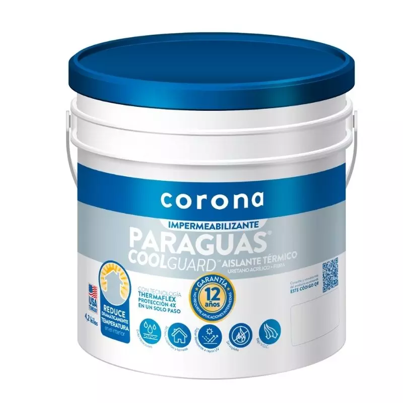 Impermeabilizante PARAGUAS® Coolguard Corona Blanco 1 galón Impermeabilizante PARAGUAS® Coolguard Corona Blanco 1 galón