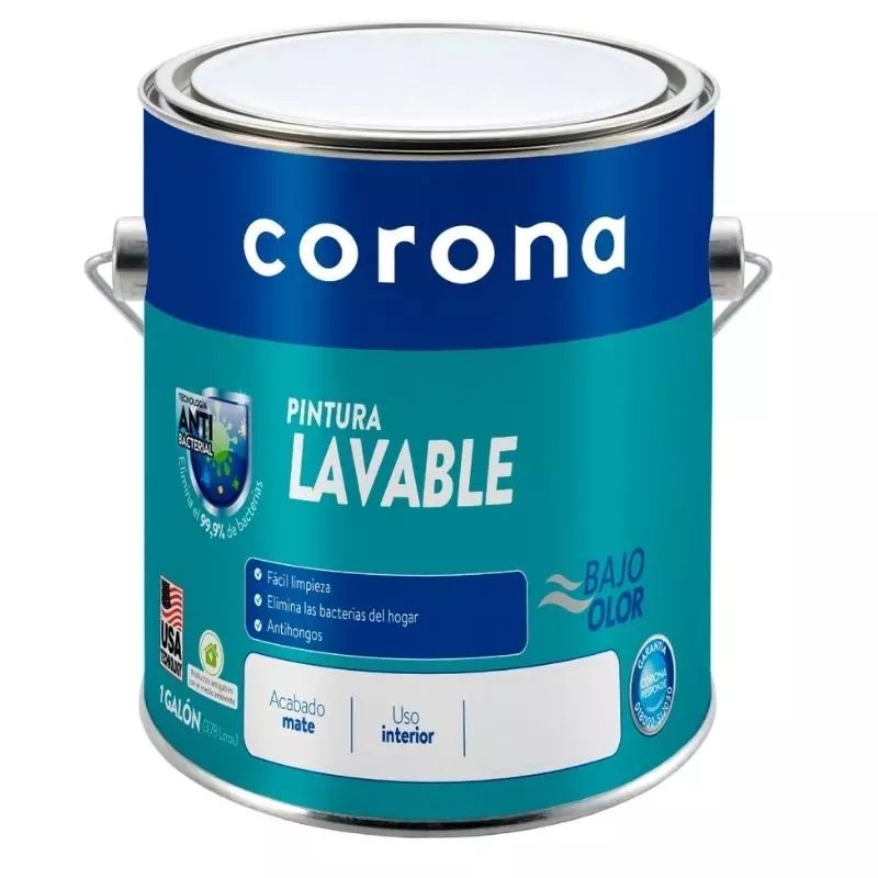 Pintura Lavable Blanco Corona 1 Galón Pintura Lavable Blanco Corona 1 Galón