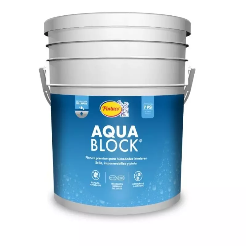 Pintura Aquablock impermeabilizante Blanco 5 Galónes Pintuco Pintura Aquablock impermeabilizante Blanco 5 Galónes Pintuco